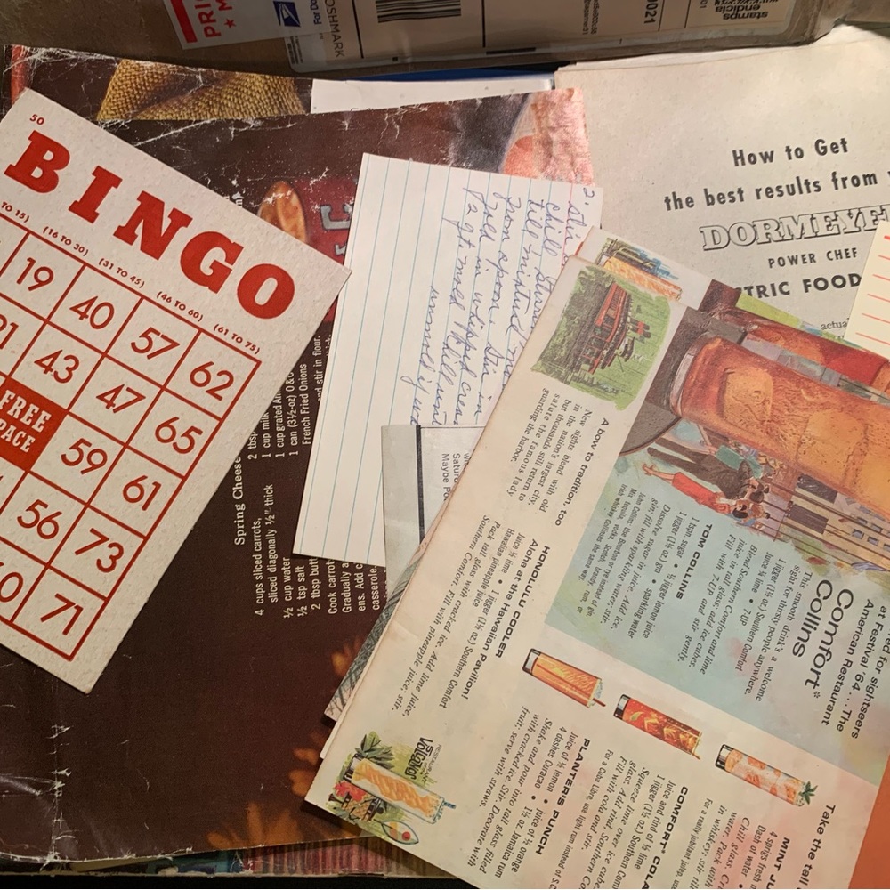 Kitchen Mystery Junk Journal Kit over 100 pieces of Vintage and new Ephemera